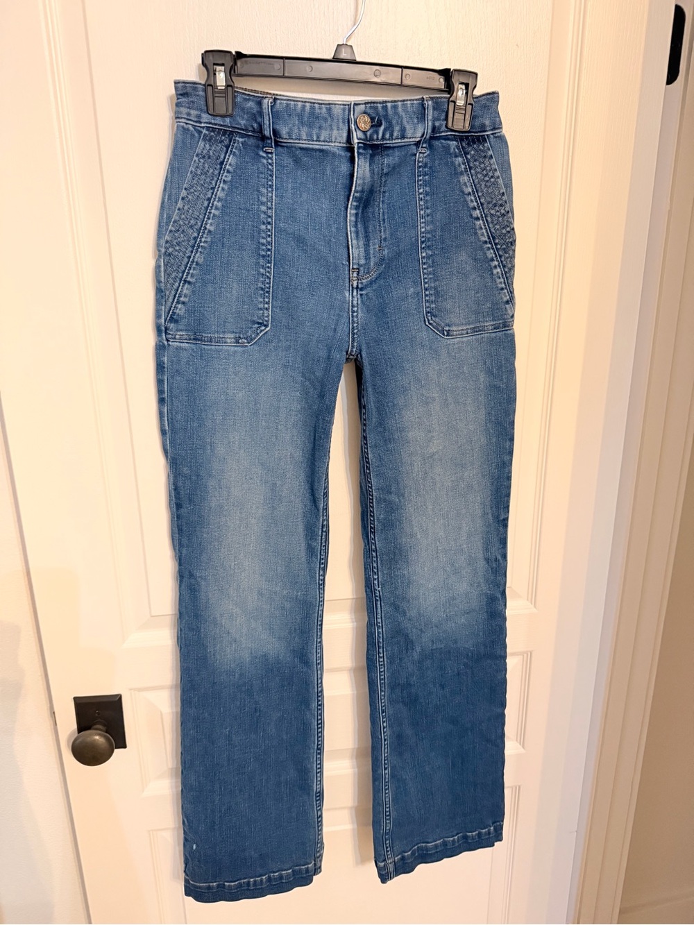 White House Black Market Women's Straight Leg Blue Denim Jeans